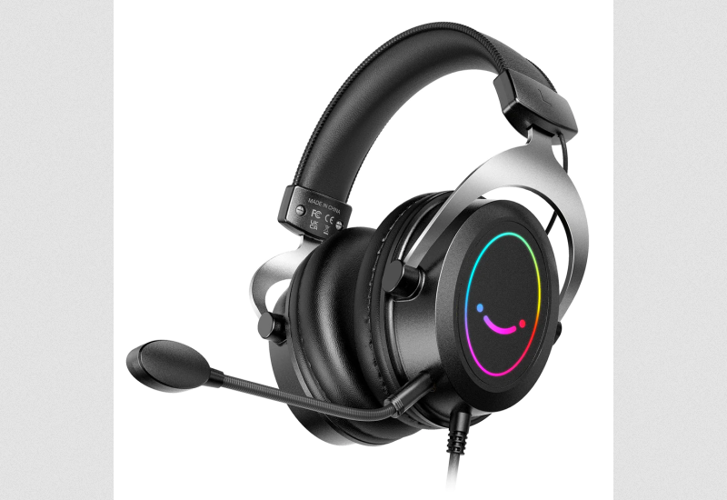 FIFINE AmpliGame H3 RGB Headset with 3.5mm TRRS Jack for PS4/5, Xbox, Switch